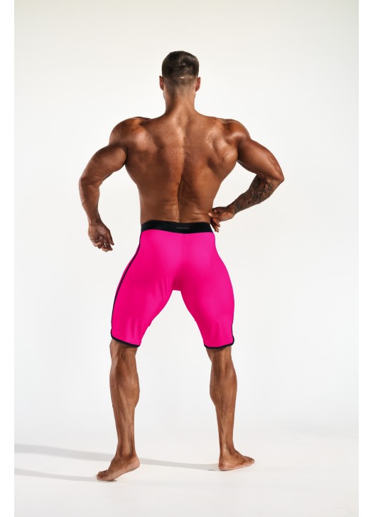 Men's Physique Shorts - Neon Pink (full borders)